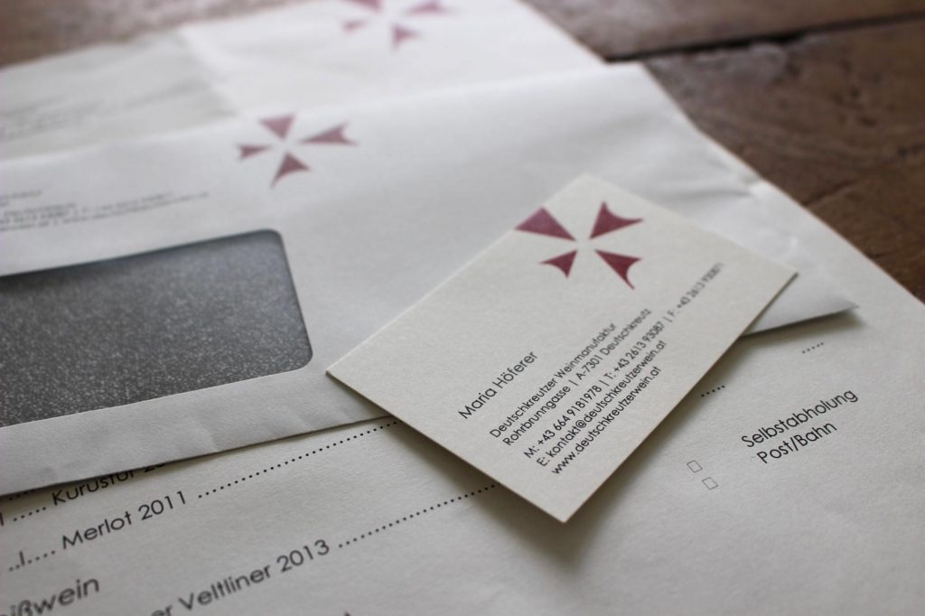 Drucksorten für die Deutschkreutzer Weinmanufaktur