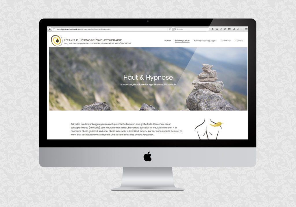 Website für Ruth Paul / Hypnose-Psychotherapie