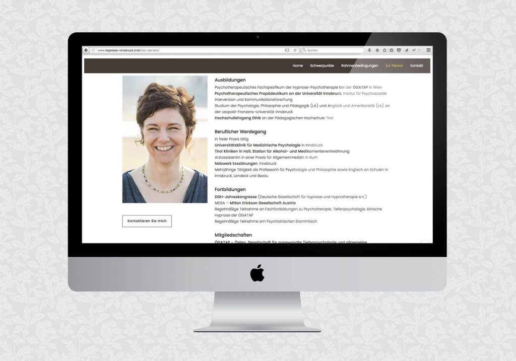 Website für Ruth Paul / Hypnose-Psychotherapie