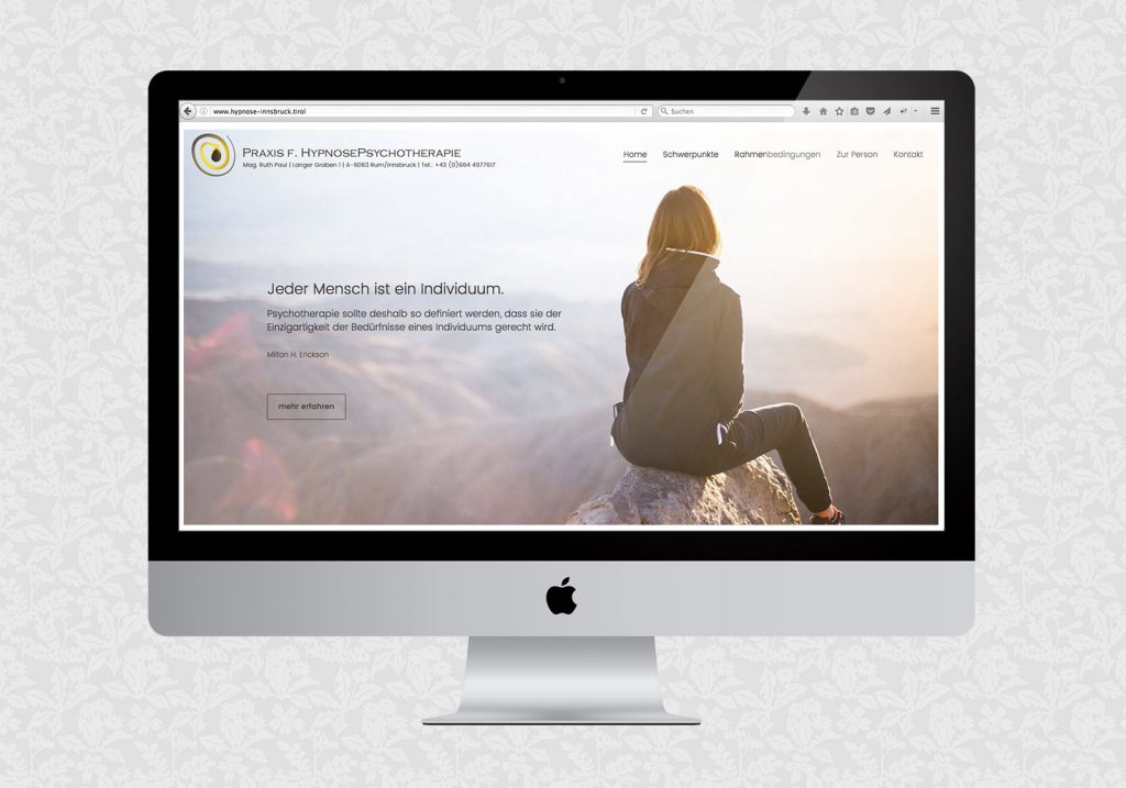 Website für Ruth Paul / Hypnose-Psychotherapie