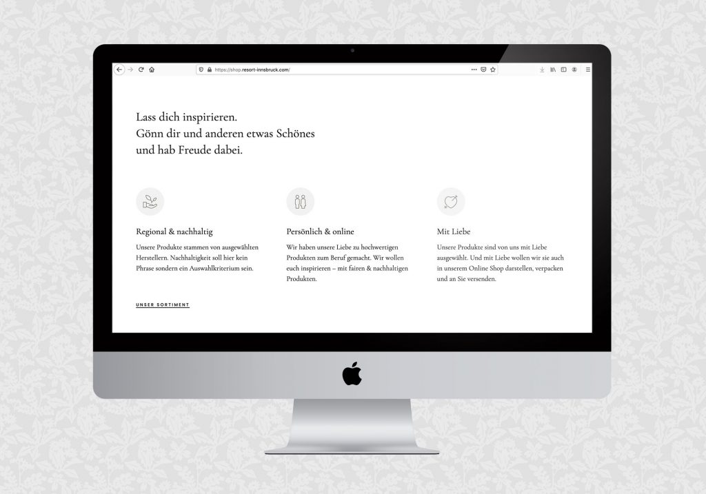 Webshop für Resort Innsbruck | © fein fein