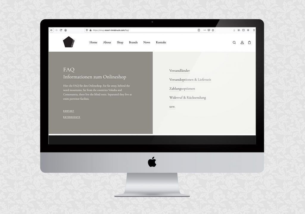 Webshop für Resort Innsbruck | © fein fein