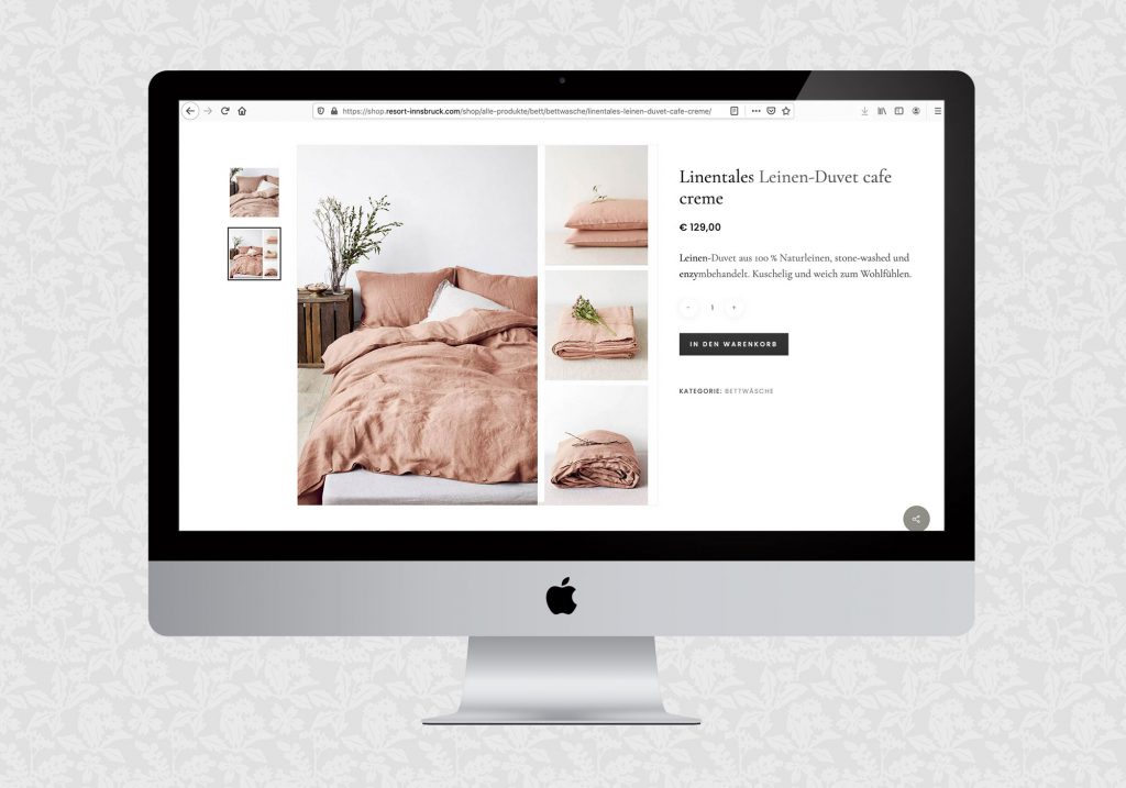 Webshop für Resort Innsbruck | © fein fein