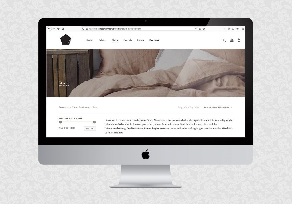 Webshop für Resort Innsbruck | © fein fein