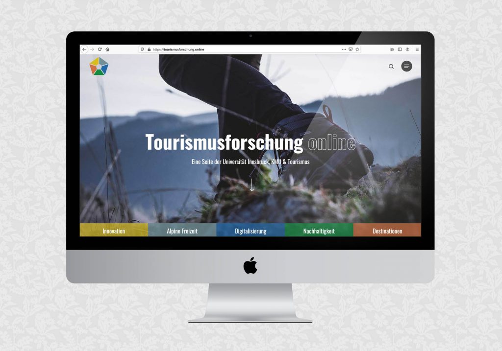 Website für Tourismusforschung online der Uni Innsbruck | © fein fein