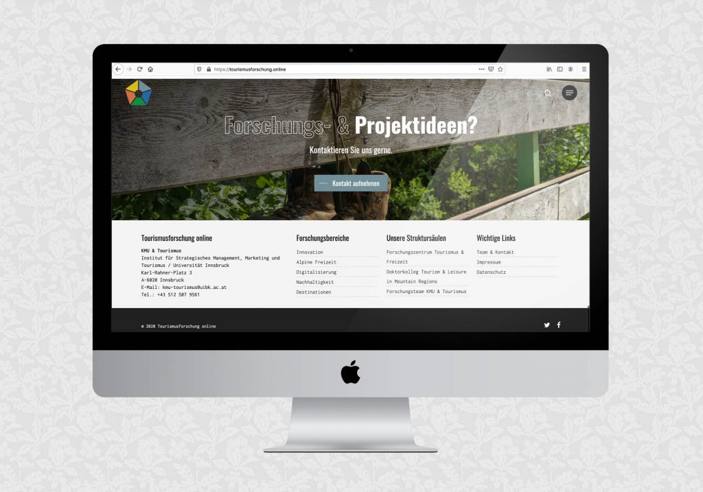 Website für Tourismusforschung online der Uni Innsbruck | © fein fein