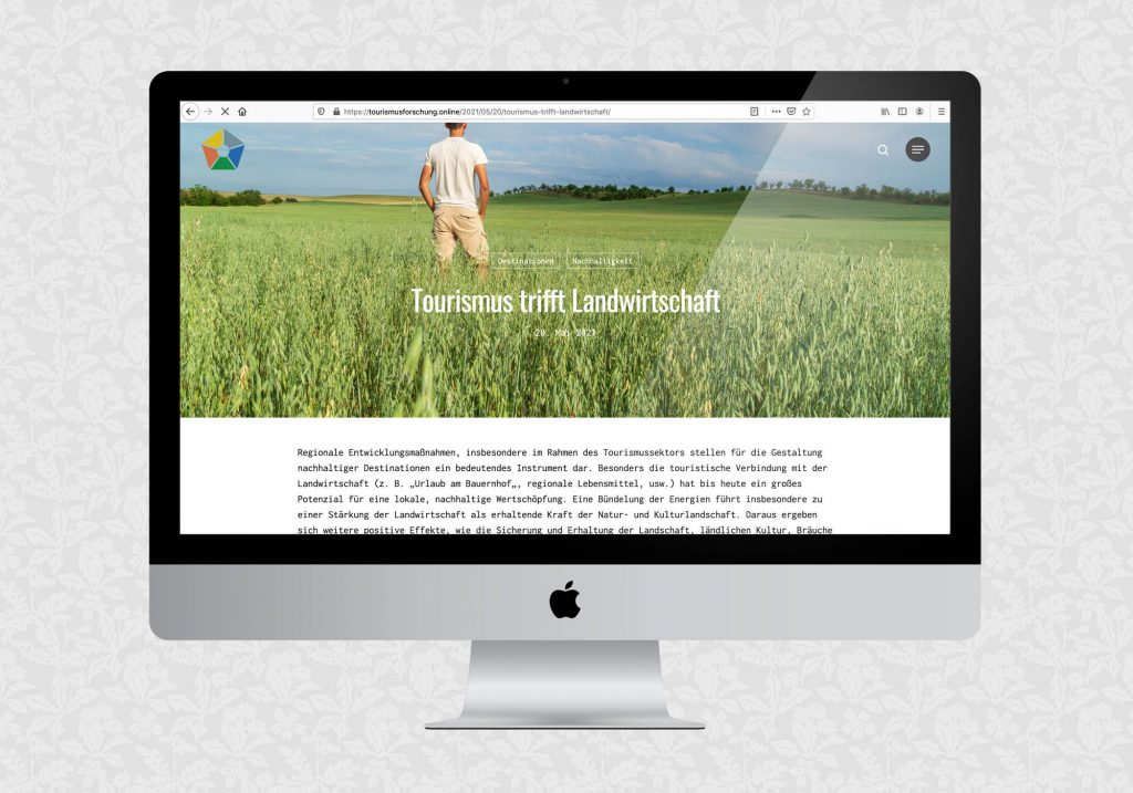 Website für Tourismusforschung online der Uni Innsbruck | © fein fein