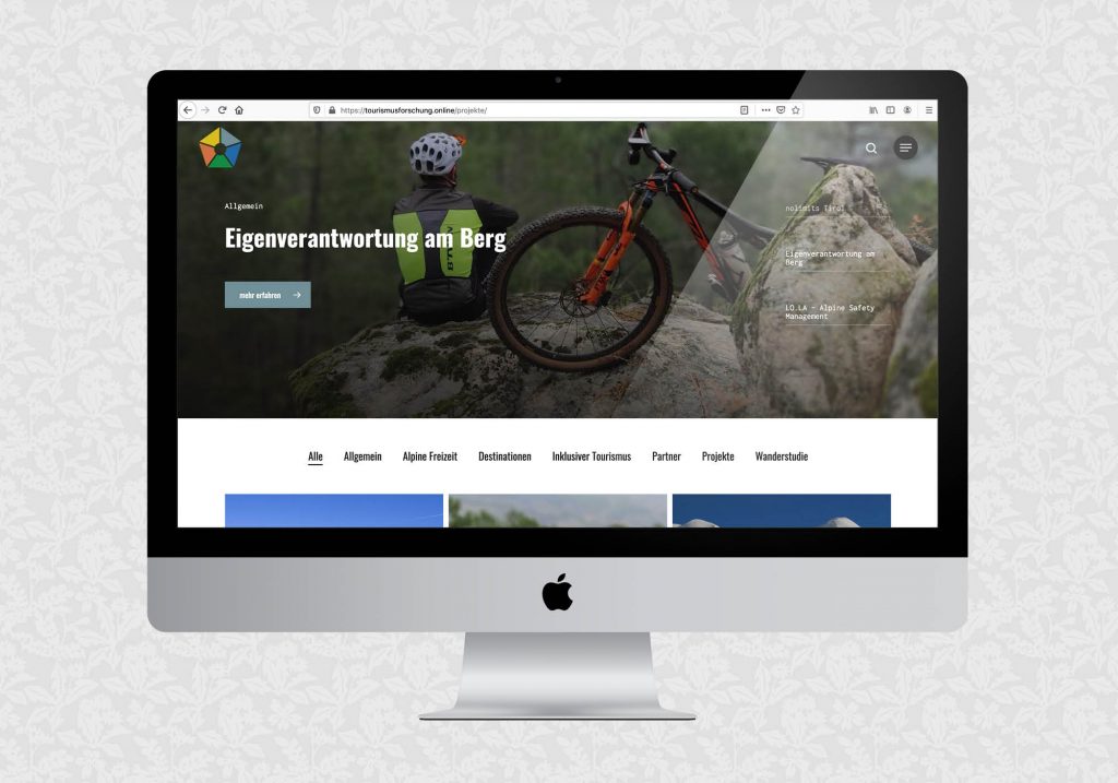 Website für Tourismusforschung online der Uni Innsbruck | © fein fein
