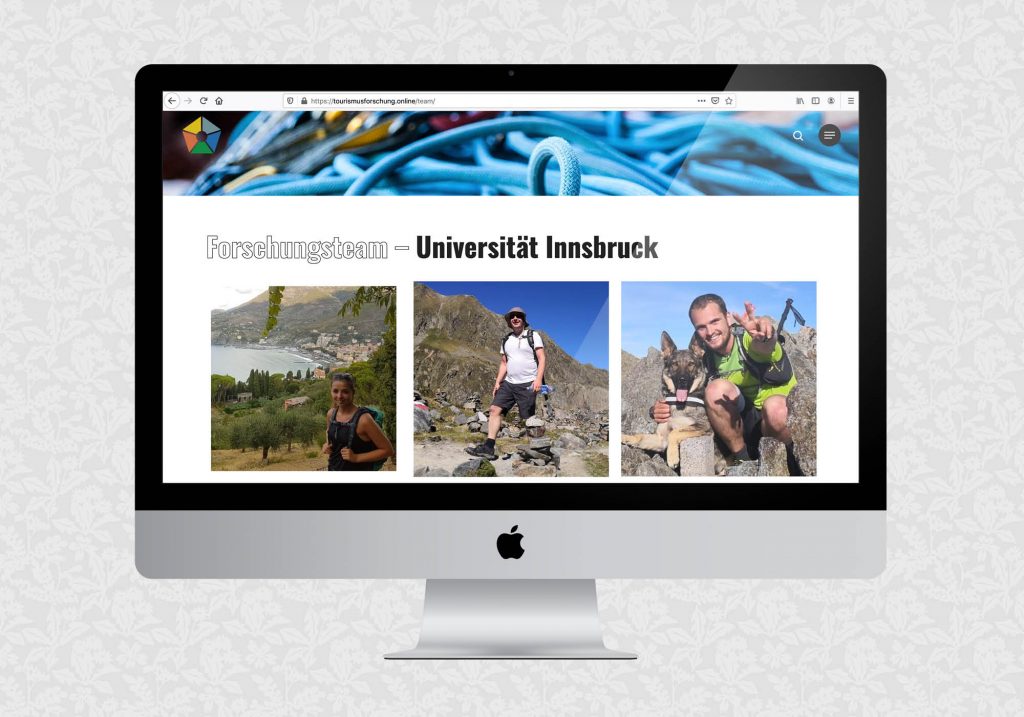Website für Tourismusforschung online der Uni Innsbruck | © fein fein