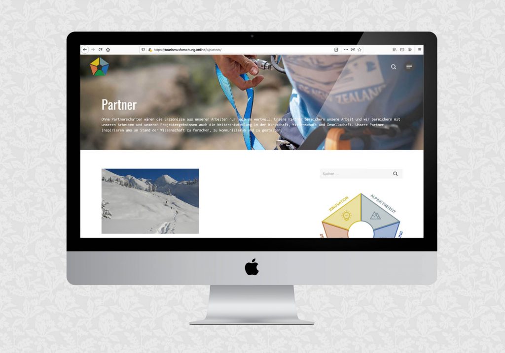 Website für Tourismusforschung online der Uni Innsbruck | © fein fein