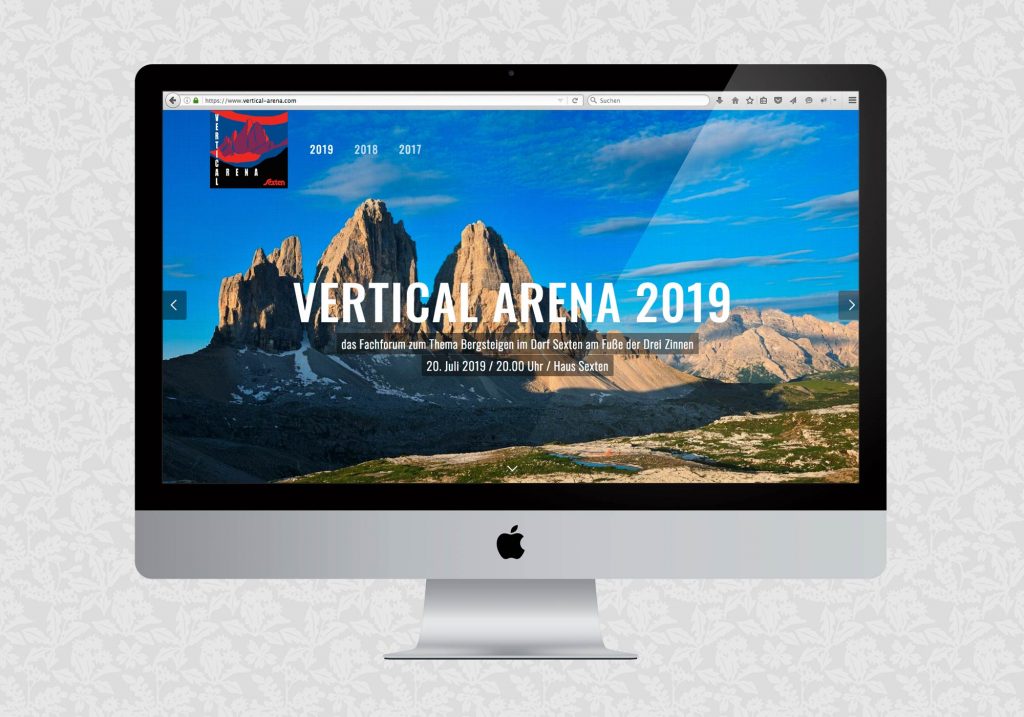 Website für die Vertical Arena | © fein fein