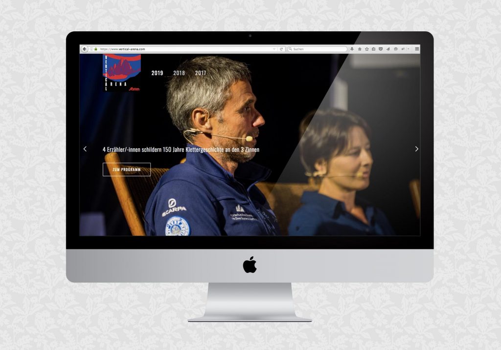 Website für die Vertical Arena | © fein fein