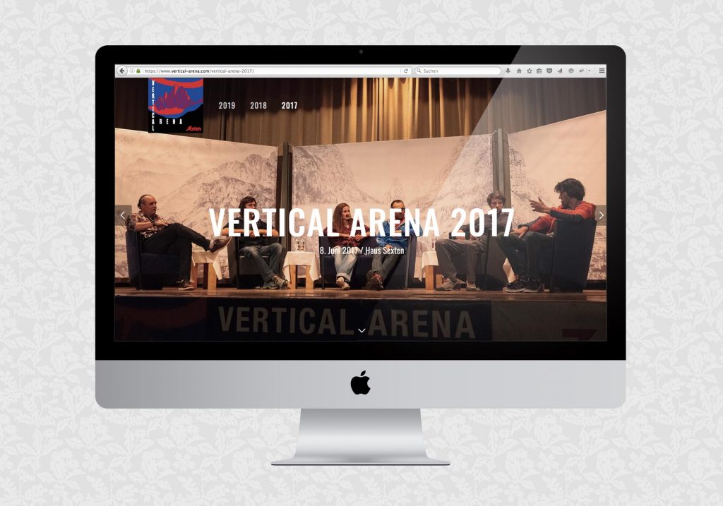 Website für die Vertical Arena | © fein fein