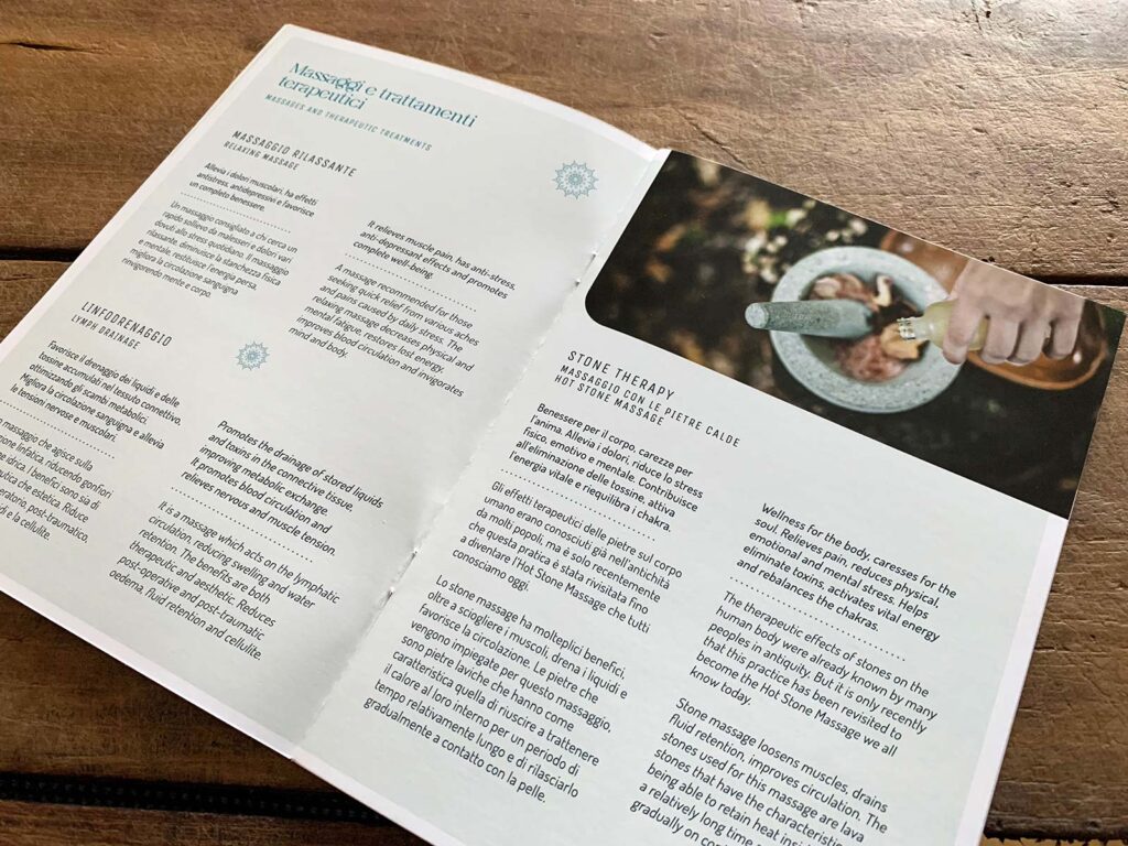 Wellnessbroschüre für C&C Hotels | © fein fein