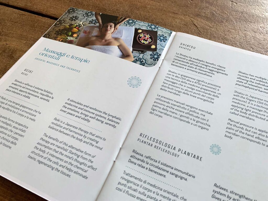 Wellnessbroschüre für C&C Hotels | © fein fein