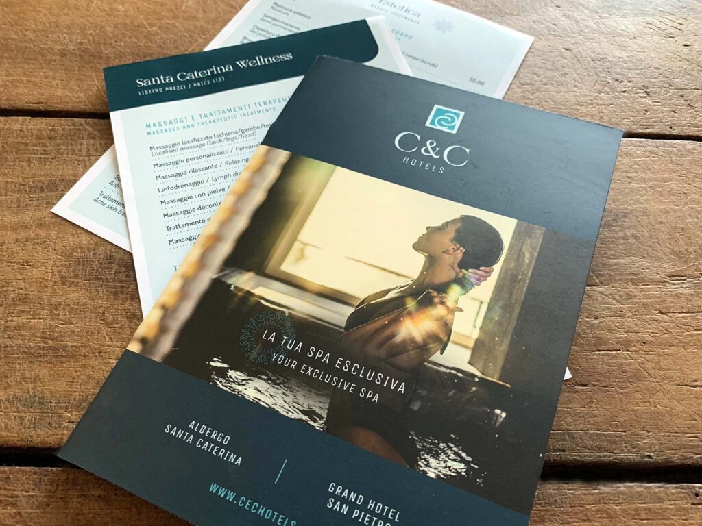 Wellnessbroschüre für C&C Hotels | © fein fein