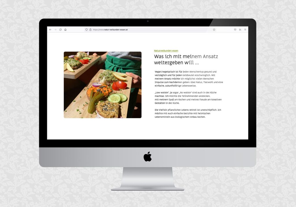 Website für Naturverbunden essen | © fein fein