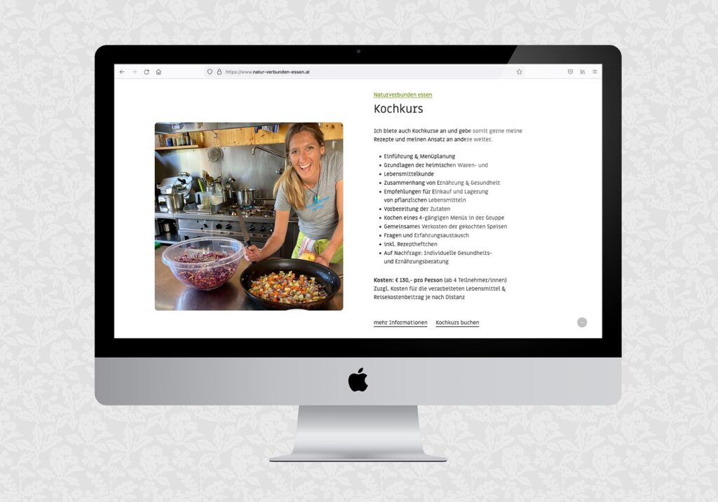 Website für Naturverbunden essen | © fein fein