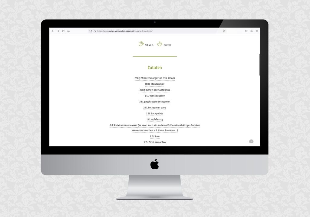 Website für Naturverbunden essen | © fein fein