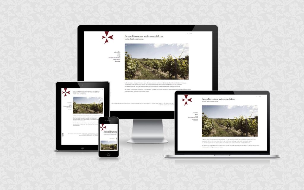Website für die Deutschkreutzer Weinmanufaktur