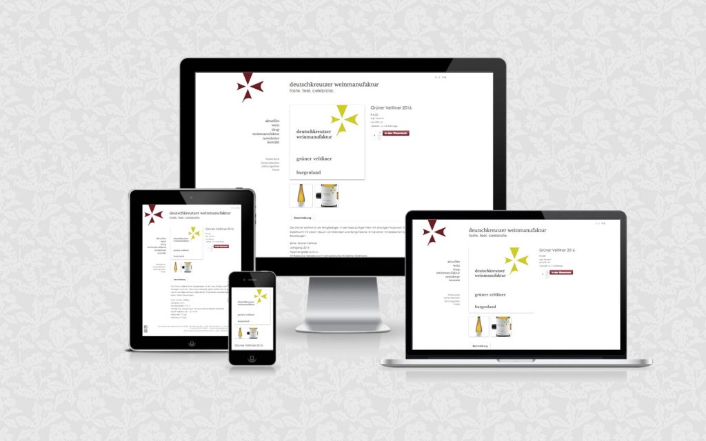 Website für die Deutschkreutzer Weinmanufaktur