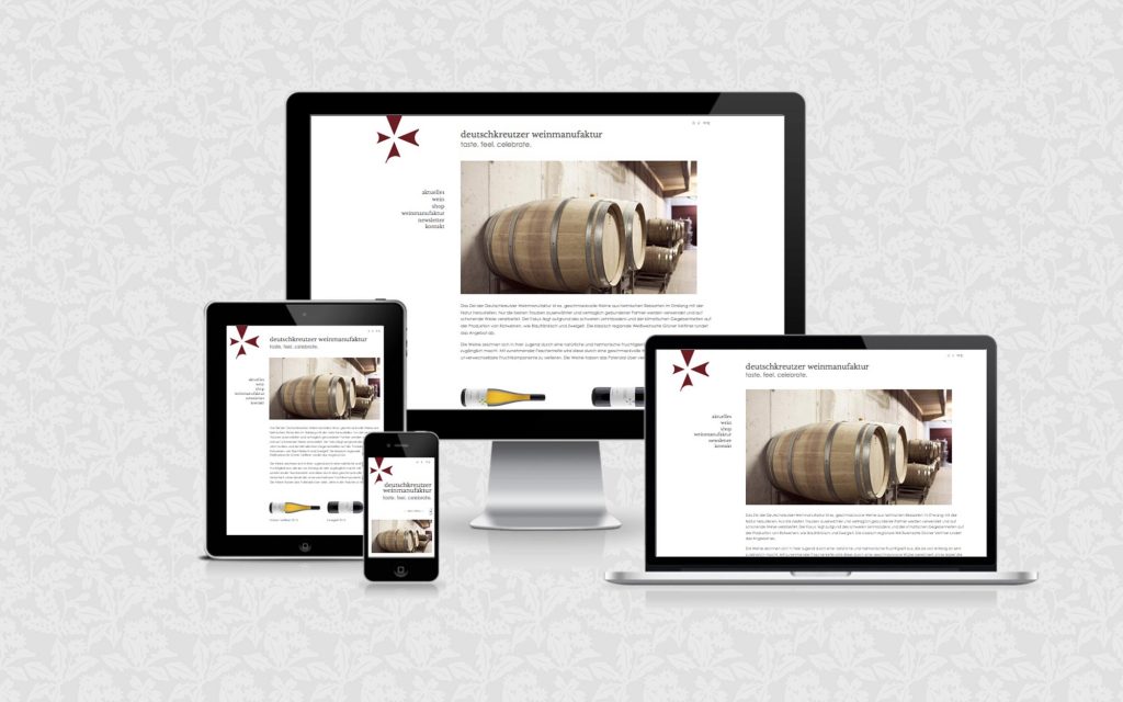 Website für die Deutschkreutzer Weinmanufaktur