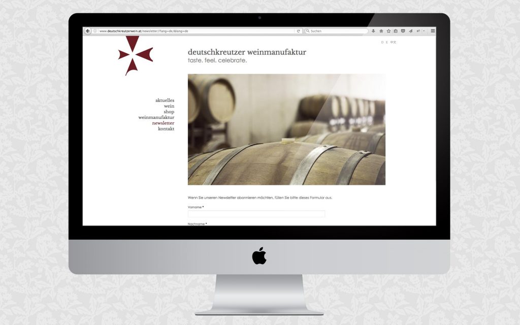 Website für die Deutschkreutzer Weinmanufaktur
