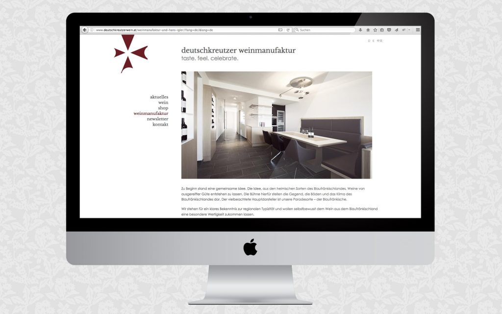 Website für die Deutschkreutzer Weinmanufaktur