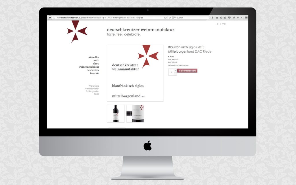 Website für die Deutschkreutzer Weinmanufaktur