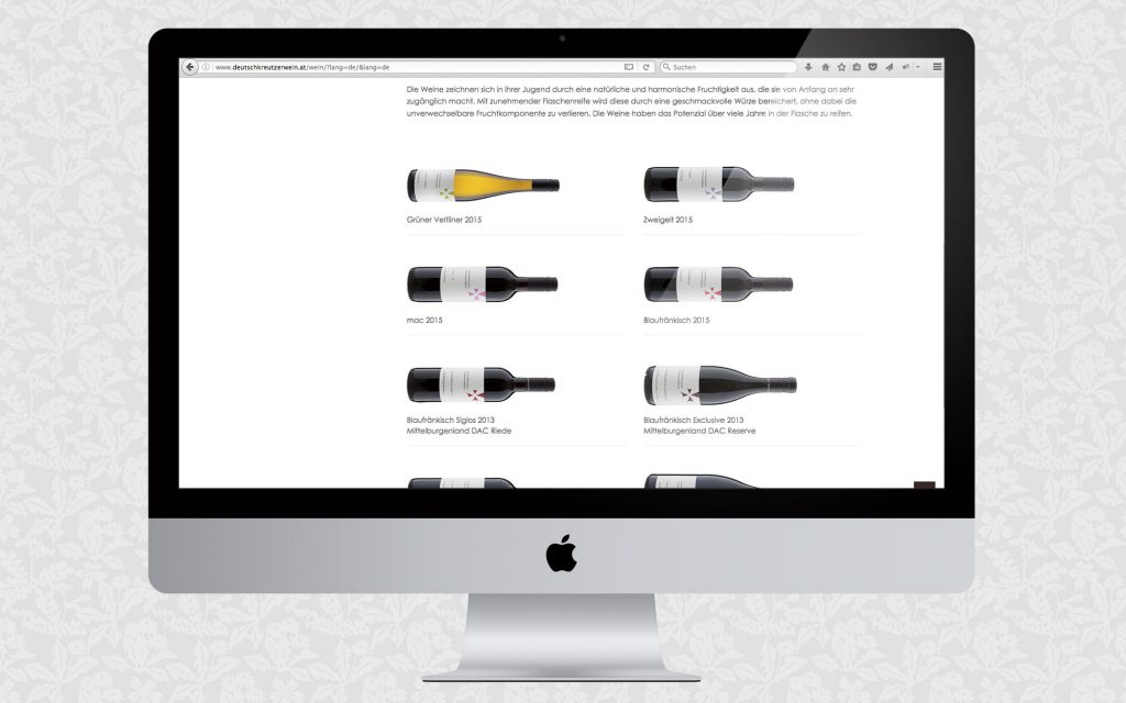 Website für die Deutschkreutzer Weinmanufaktur