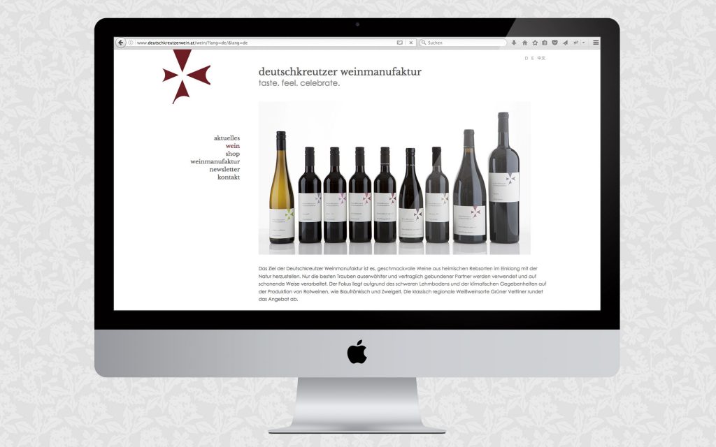 Website für die Deutschkreutzer Weinmanufaktur