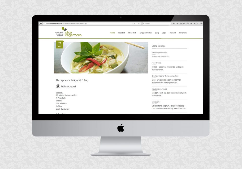 Website für Alice Angermann