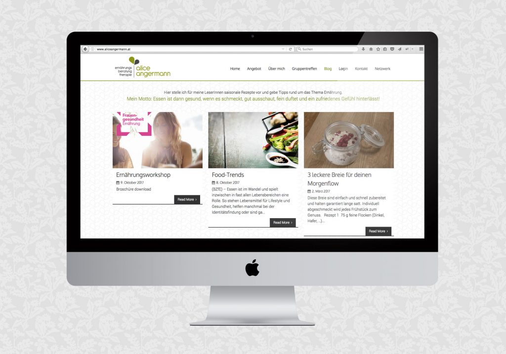 Website für Alice Angermann