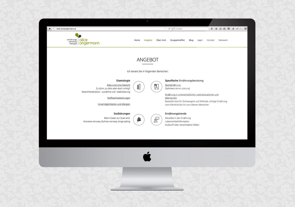 Website für Alice Angermann