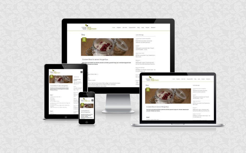 Website für Alice Angermann