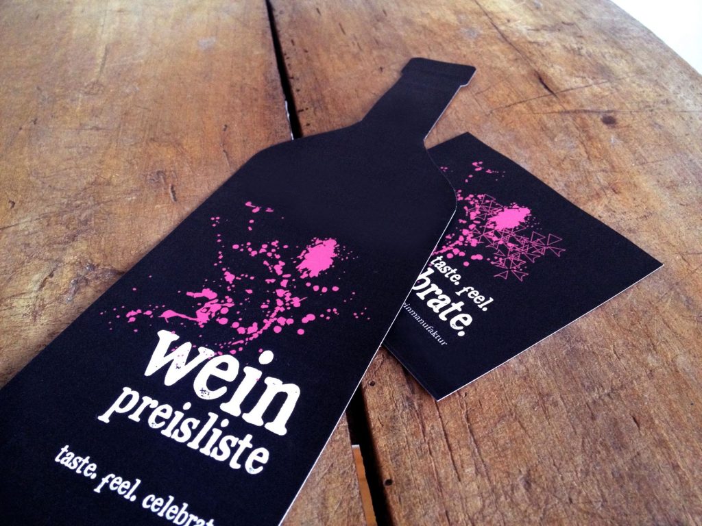 Weinpreisliste für die Deutschkreuter Weinmanufaktur