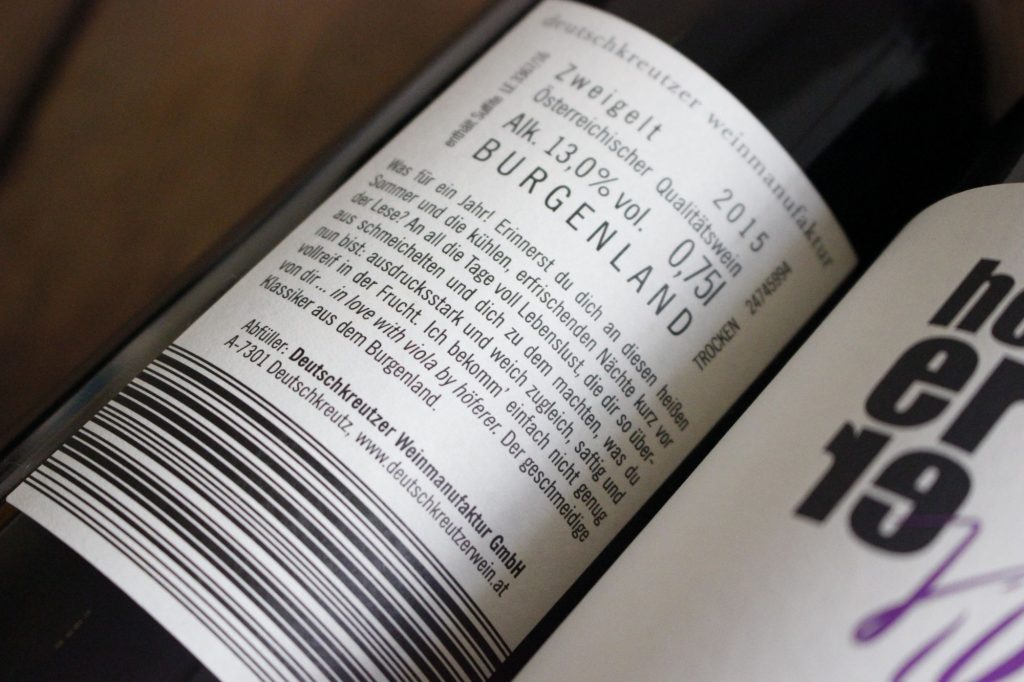 Weinlinie »viola« für die Deutschkreutzer Weinmanufaktur