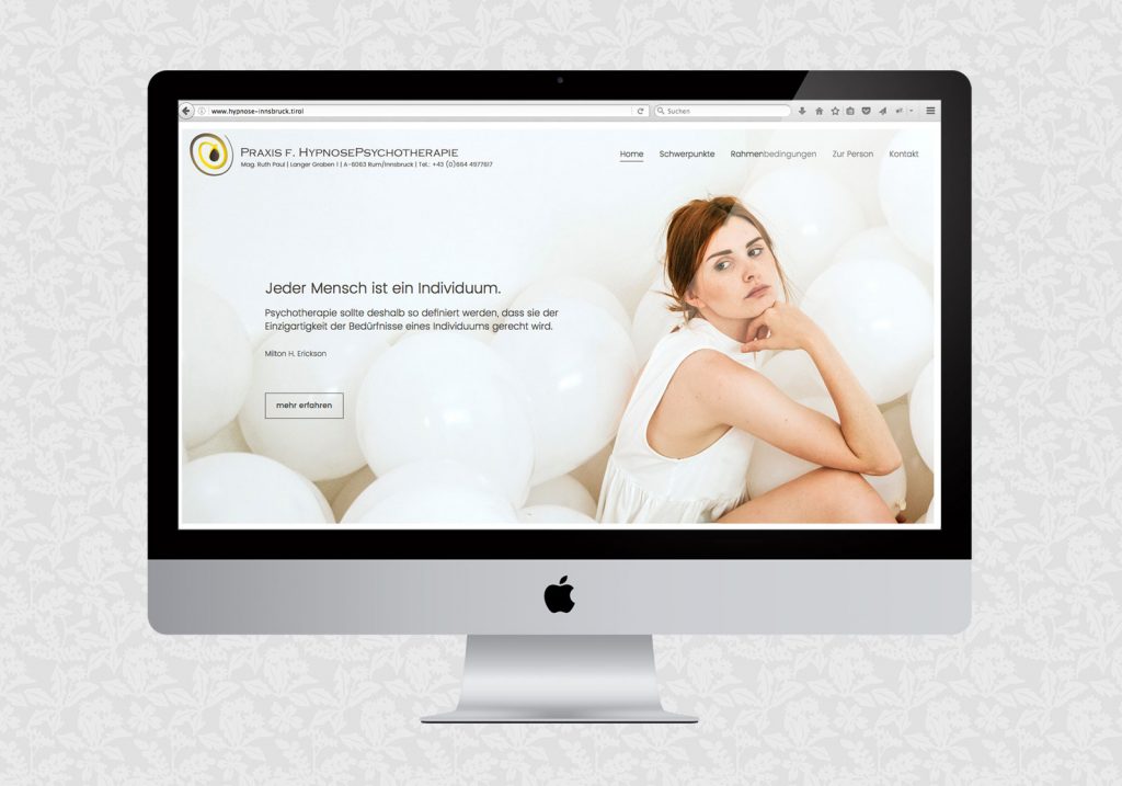 Website für Ruth Paul / Hypnose-Psychotherapie