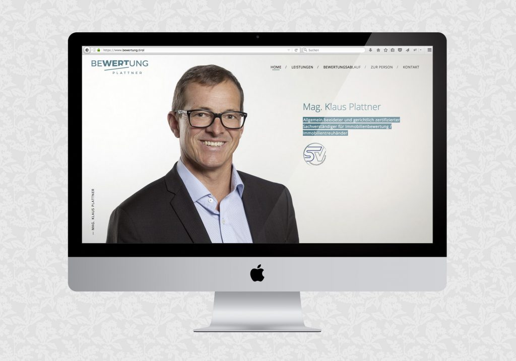 Website für Plattner Immobilienbewertung / fein fein