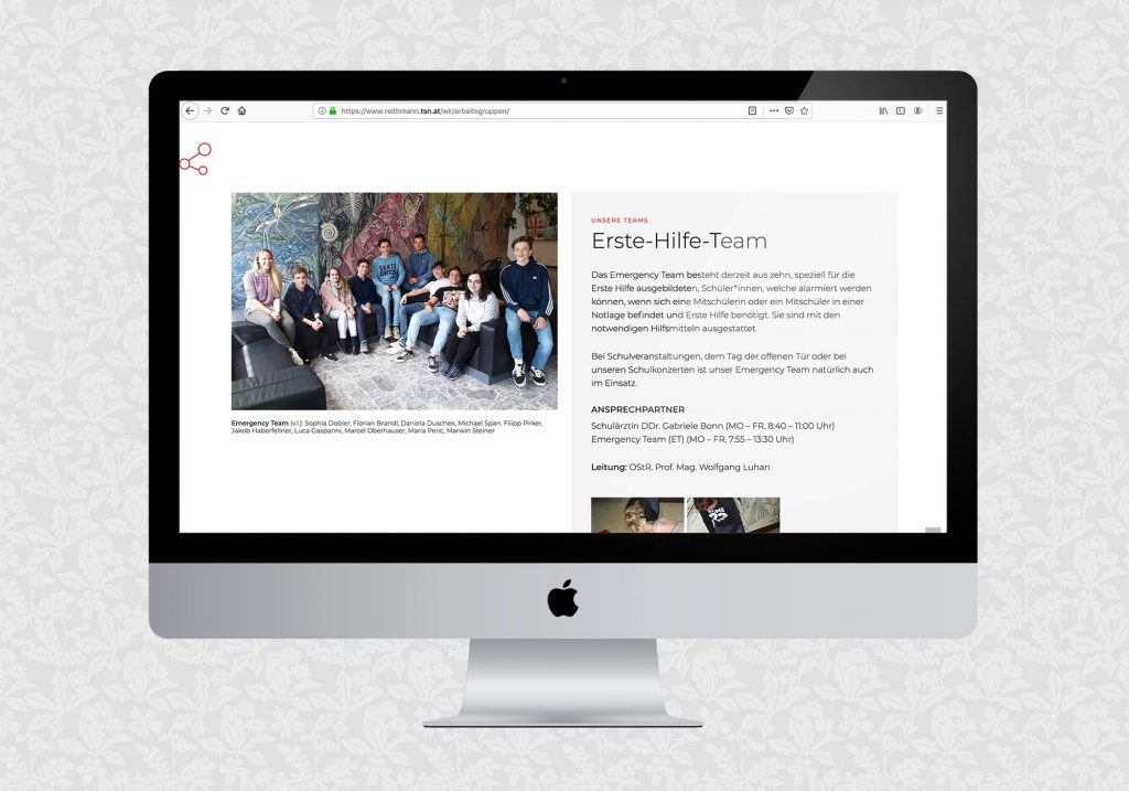 Website für das Reithmanngymnasium | © fein fein