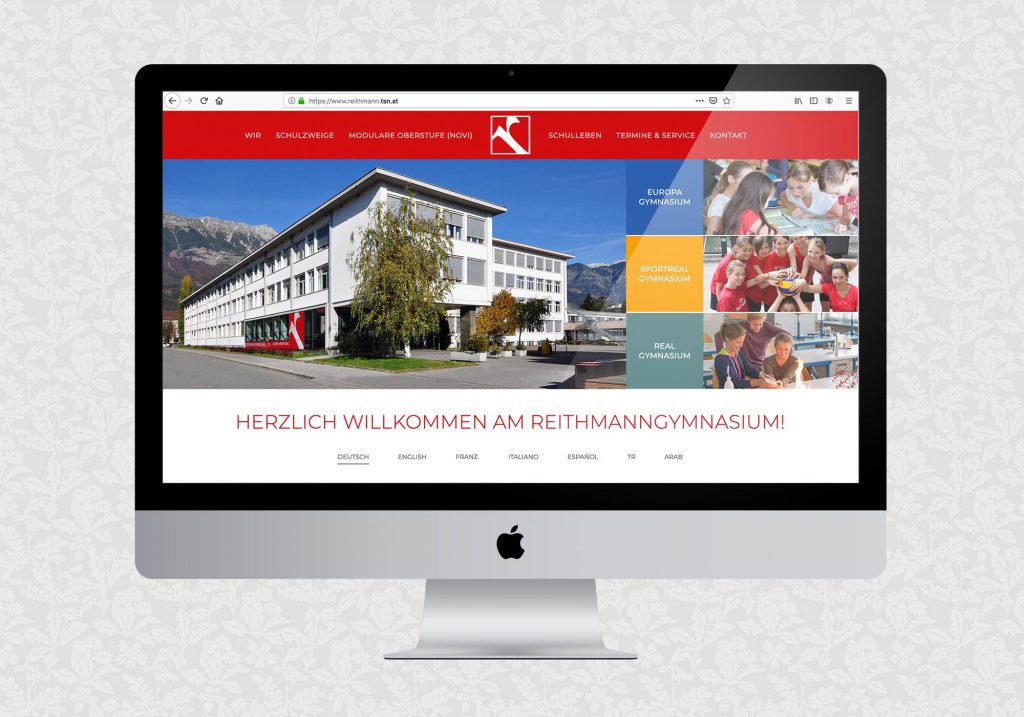 Website für das Reithmanngymnasium | © fein fein