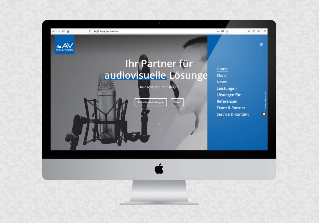 Website für AVsolutions | © fein fein