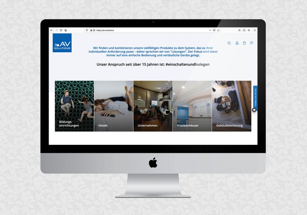 Website für AVsolutions | © fein fein