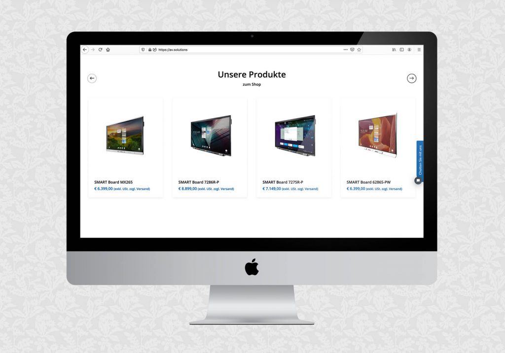 Website für AVsolutions | © fein fein