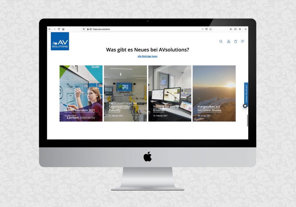 Website für AVsolutions | © fein fein