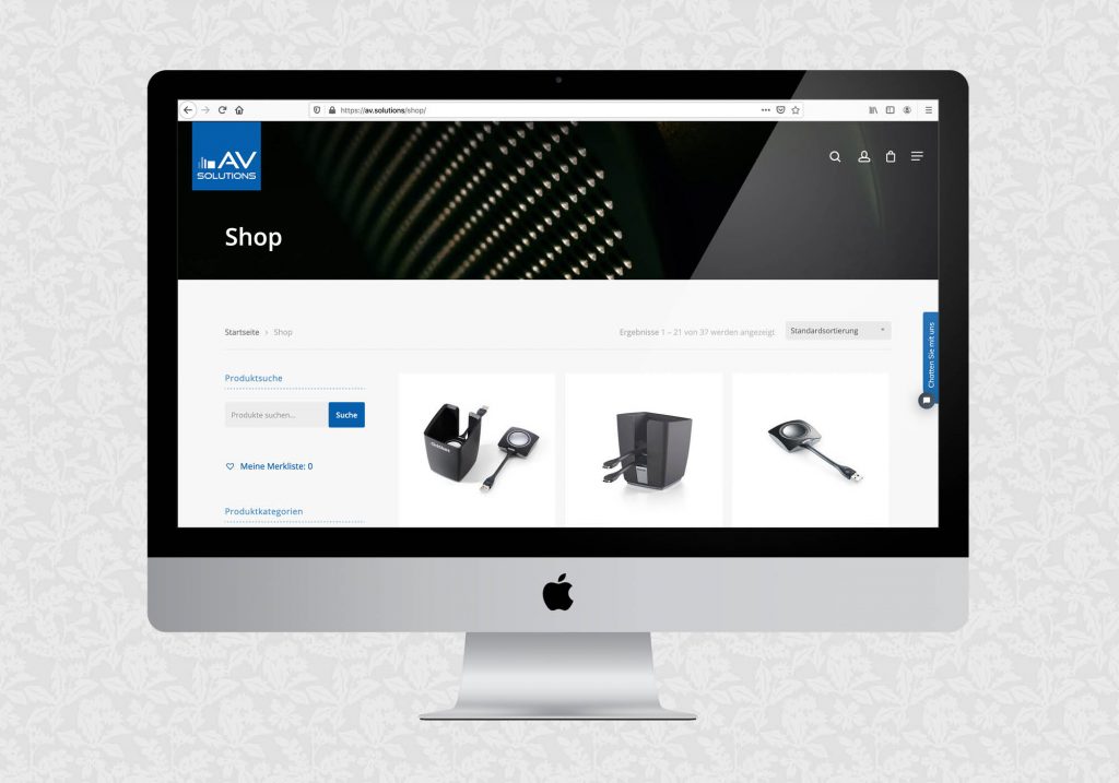 Website für AVsolutions | © fein fein