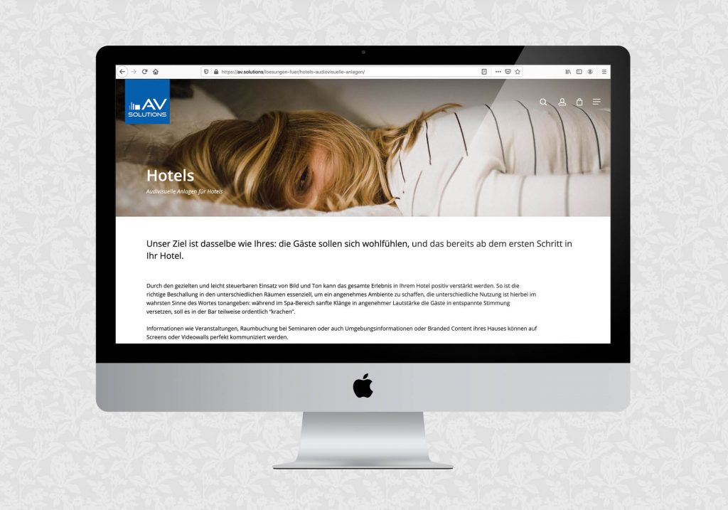 Website für AVsolutions | © fein fein