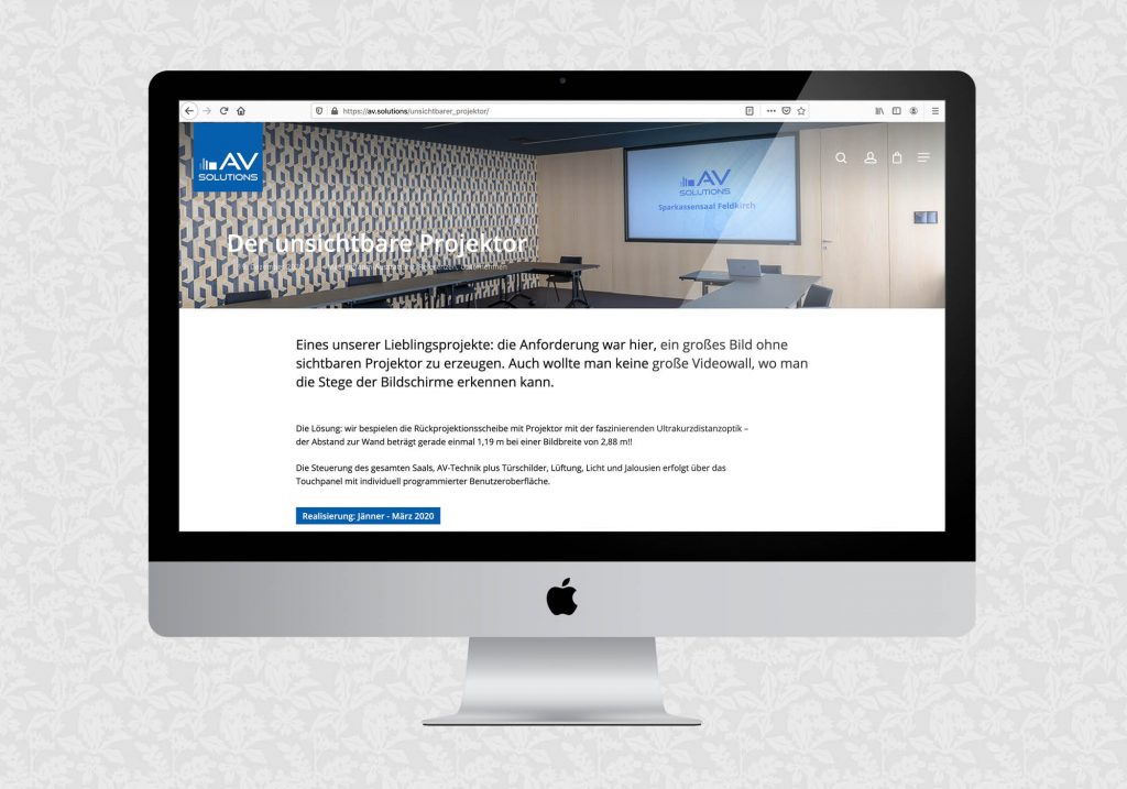 Website für AVsolutions | © fein fein