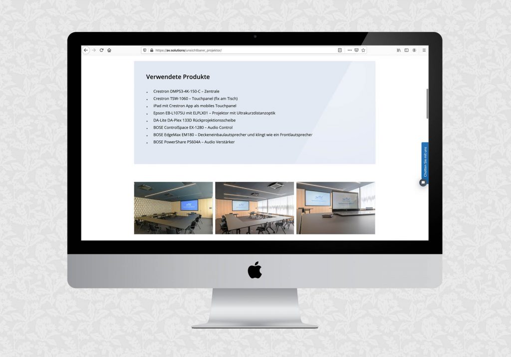 Website für AVsolutions | © fein fein