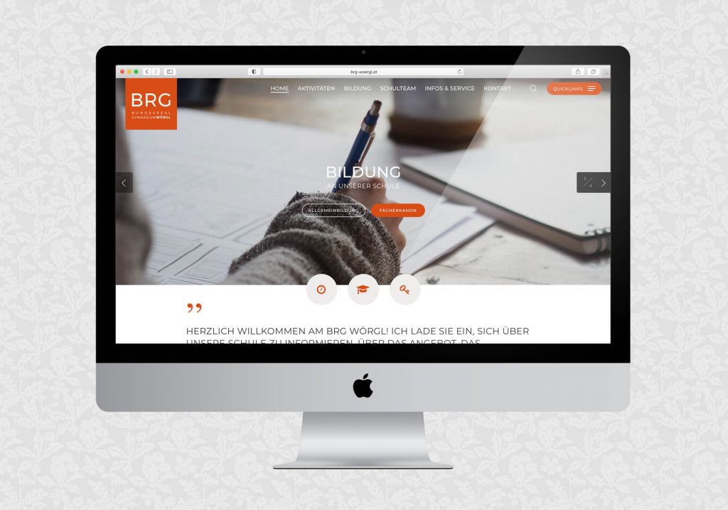 Website für das BRG Wörgl | © fein fein